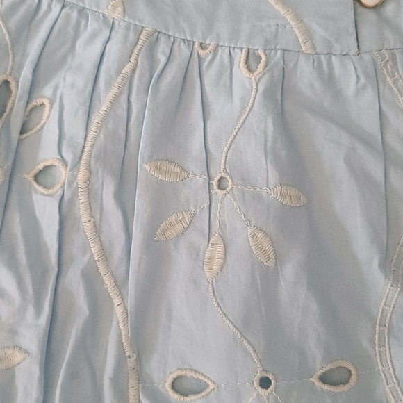 NWT RIVER ISLAND embroidery eyelet baby blue  dress US 6 - Picture 12 of 16